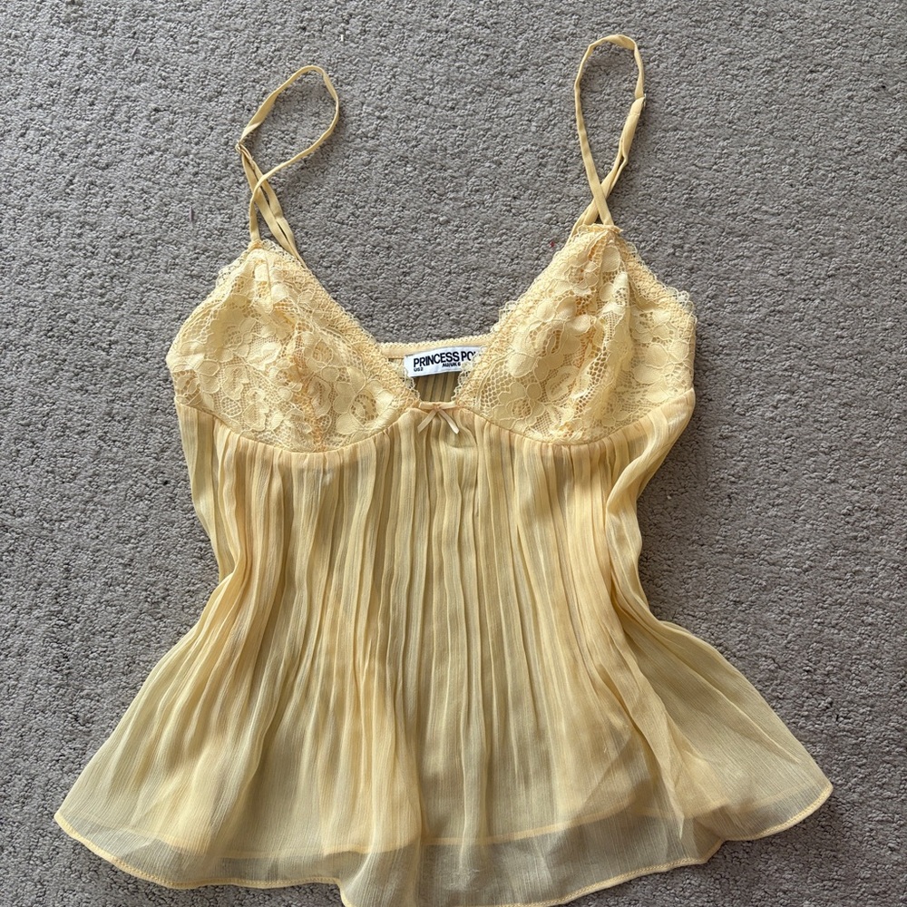 Princess Polly Zami Pleated Lace Cami
